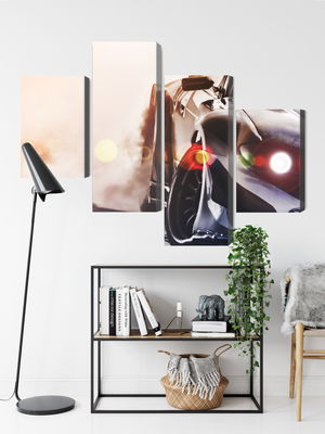 Ljuddämpande tavla - Black drifting 3d car