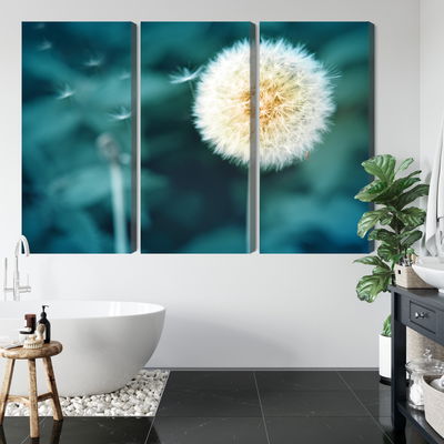 Ljuddämpande tavla - Dandelion flower close up 3d