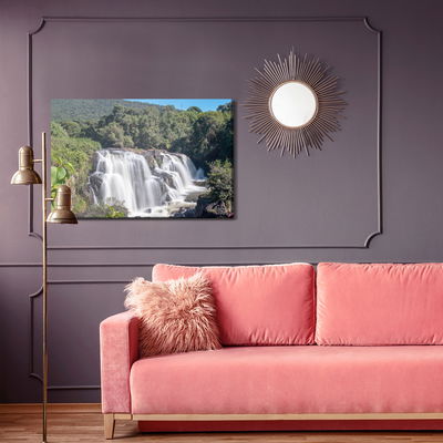 Ljuddämpande tavla - A waterfall among lush