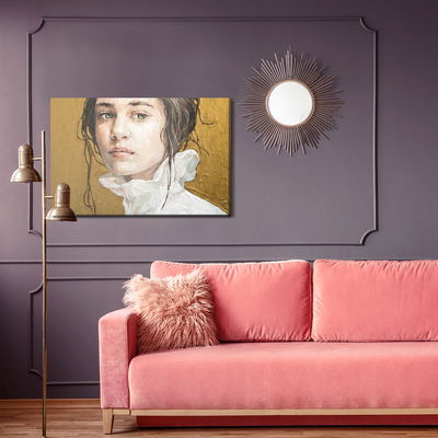 Ljuddämpande tavla - Oil painting. portrait