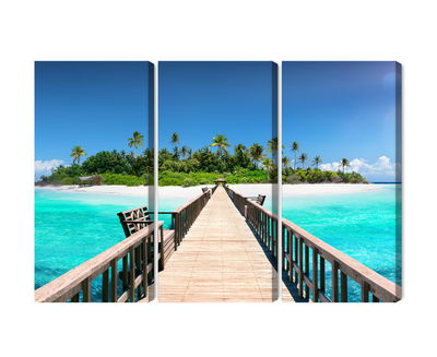 Ljuddämpande tavla - 3d pier in the maldives