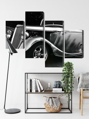 Ljuddämpande tavla - Vintage style hot rod car
