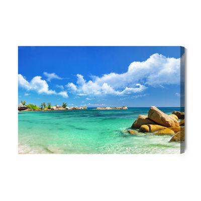 Ljuddämpande tavla - Beach in seychelles