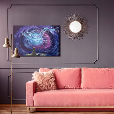 Ljuddämpande tavla - Cat on the background