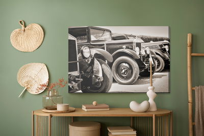 Ljuddämpande tavla - Antique vintage cars