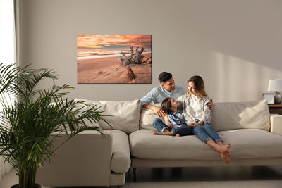 Ljuddämpande tavla - Sunset on the beach