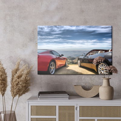 Ljuddämpande tavla - Luxurious cars in front