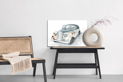 Ljuddämpande tavla - Old car painted