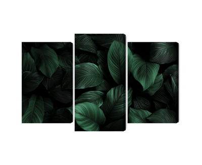 Ljuddämpande tavla - Green leaves on a macro scale