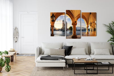 Ljuddämpande tavla - View of Kraków at sunset