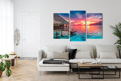 Ljuddämpande tavla - Sunset over the south pacific