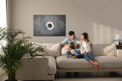 Ljuddämpande tavla - White cup of coffee