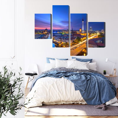 Ljuddämpande tavla - Berlin panorama at sunset