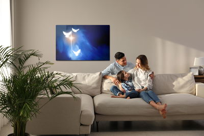 Ljuddämpande tavla - An abstract cross