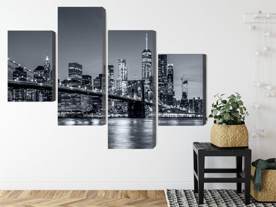 Ljuddämpande tavla - Panorama of New York at night