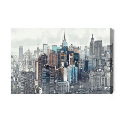 Ljuddämpande tavla - City panorama of New York