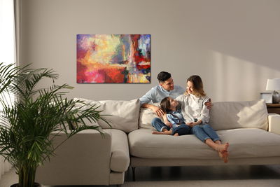 Ljuddämpande tavla - Colorful contemporary