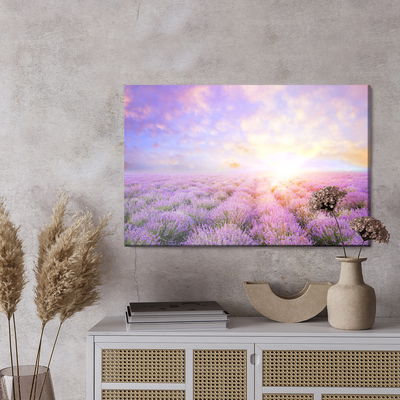 Ljuddämpande tavla - Pastel lavender field