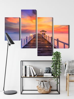 Ljuddämpande tavla - Sunset over the pier
