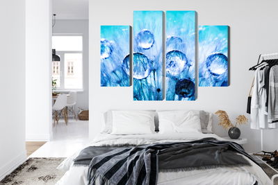 Ljuddämpande tavla - Dew drops on dandelion seeds