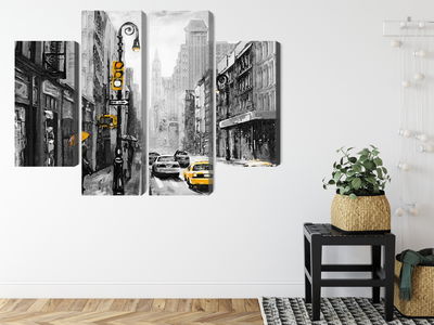 Ljuddämpande tavla - American city street view