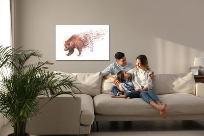 Ljuddämpande tavla - Bear as painted