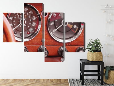 Ljuddämpande tavla - Counters in a retro car