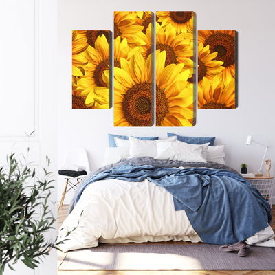 Ljuddämpande tavla - 3d sunflower flowers