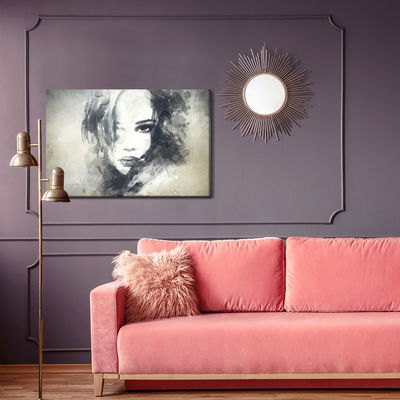 Ljuddämpande tavla - A female face