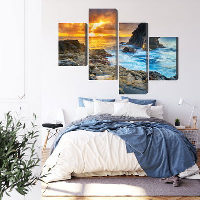 Ljuddämpande tavla - Sunset on the seashore