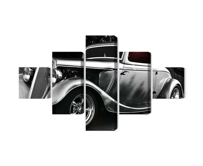 Ljuddämpande tavla - Vintage style hot rod car