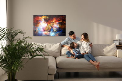 Ljuddämpande tavla - Lion in outer space