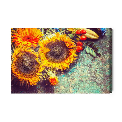 Ljuddämpande tavla - Autumn floral composition