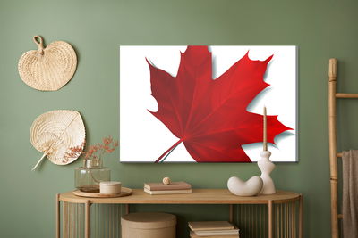 Ljuddämpande tavla - Red maple leaf
