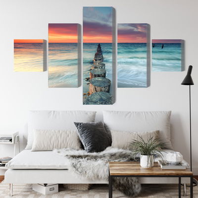 Ljuddämpande tavla - Beautiful sunset over