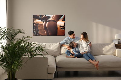 Ljuddämpande tavla - Woman in underwear against