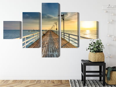 Ljuddämpande tavla - Wooden pier on the baltic sea