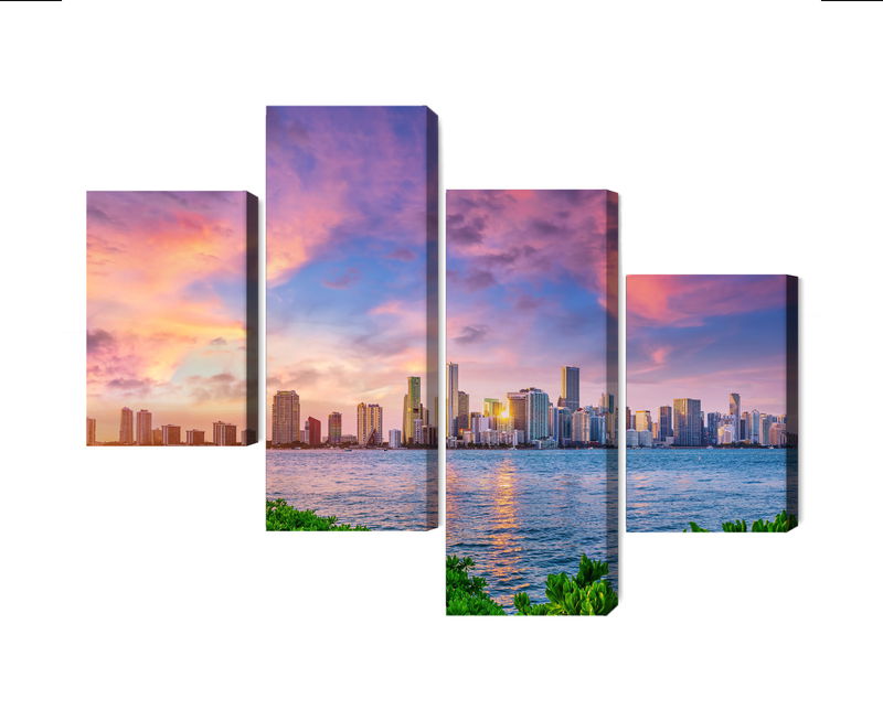 Ljuddämpande tavla - Panorama of miami during