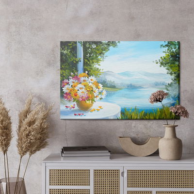 Ljuddämpande tavla - Summer landscape with the sea