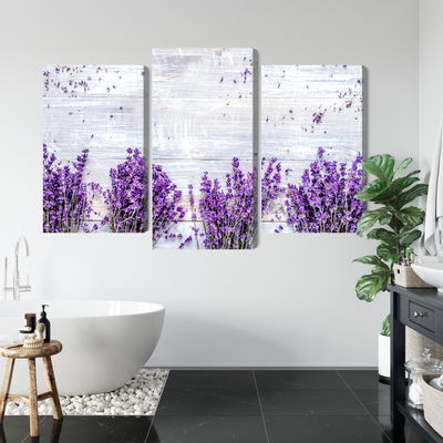 Ljuddämpande tavla - Lavender flowers on a rustic