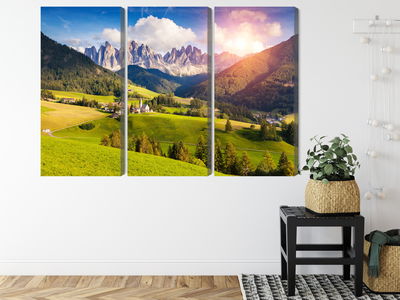 Ljuddämpande tavla - Sunny day in the mountains