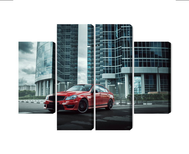 Ljuddämpande tavla - Red car on a background