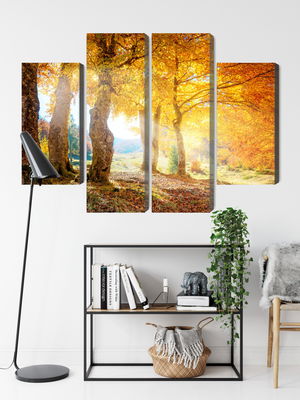 Ljuddämpande tavla - Sunny autumn forest