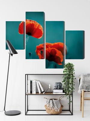 Ljuddämpande tavla - Macro poppies