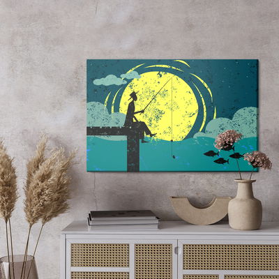 Ljuddämpande tavla - Night fishing