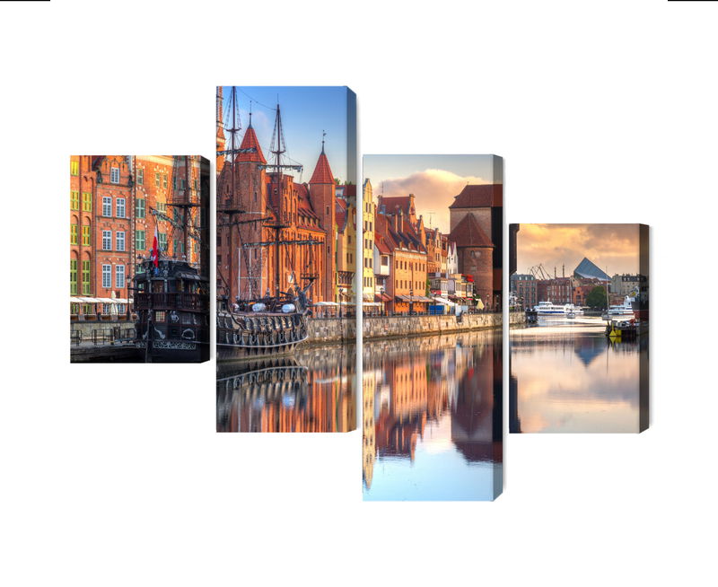 Ljuddämpande tavla - Gdansk motlawa at sunrise