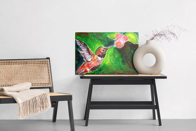 Ljuddämpande tavla - Hummingbird bird