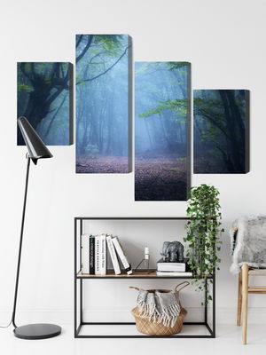 Ljuddämpande tavla - Hazy 3d forest landscape