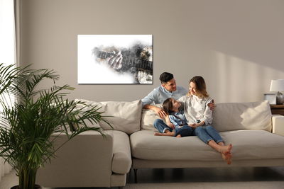 Ljuddämpande tavla - Abstract guitar