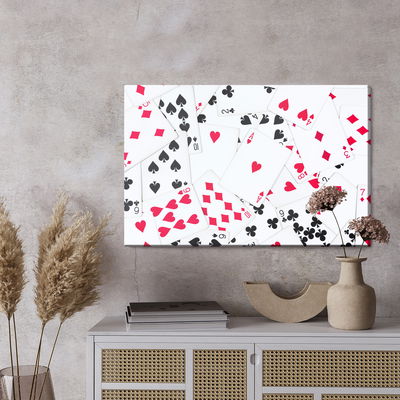 Ljuddämpande tavla - Top view of the deck of cards